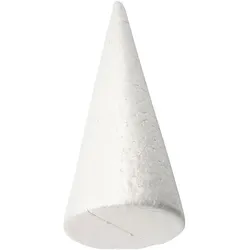 Creativ Company Styropor-Kegel 1 Stück, 25 cm, Weiss