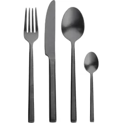Pure Besteckset, schwarz, 24-teilig