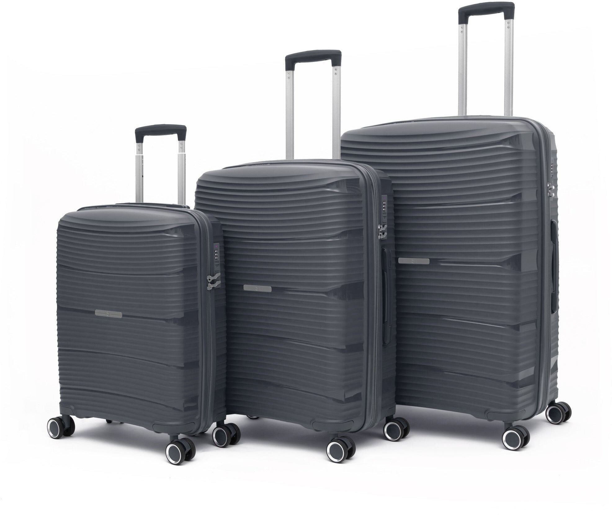 Qubed Data 3 Piece Suitcase Set - Anthracite