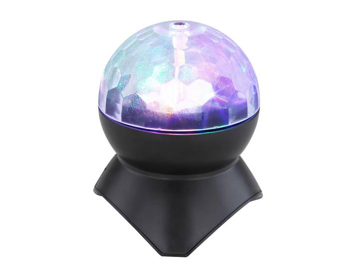 Globo Discoleuchte, Klar, Schwarz, Kunststoff, 12.5 cm, CE, Farbwechsler, mit Schalter, Lautsprecher, Lampen & Leuchten, Innenbeleuchtung, Dekoleuchte, Dekolampen