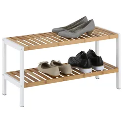 Schuhregal Anna Weiß/Naturfarben