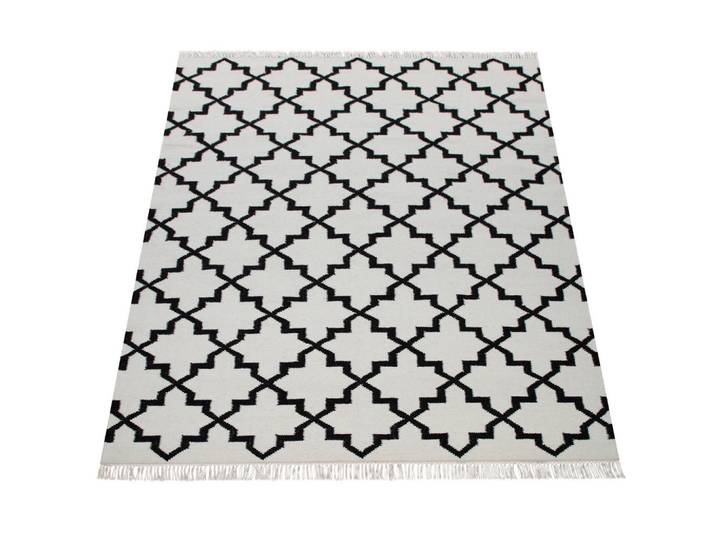 Paco Home Hochflorteppich 160/230 cm Kenitra 504, Weiß, Rechteckig, 160x230 cm, strapazierfähig, für Fußbodenheizung geeignet, Teppiche und Böden, Teppiche, Hochflorteppiche & Shaggys