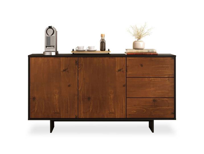 SIDEBOARD ARTO schwarz/Kastanie