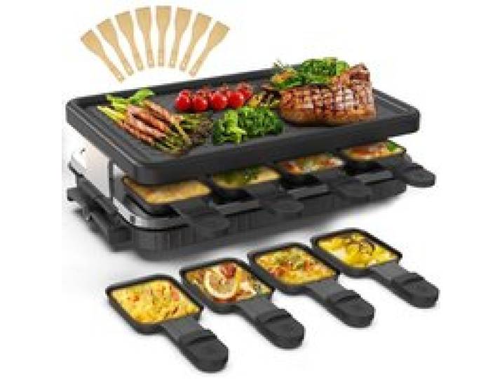 Appareil À Raclette 8 Personnes 8 Poêlons Antiadhésifs 1300 W[CA17]