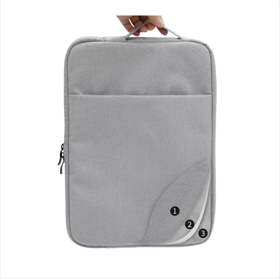 INF Leichte Business-Laptoptasche mit Tragegriff – Grau, verschiedene Größen 15 Zoll
