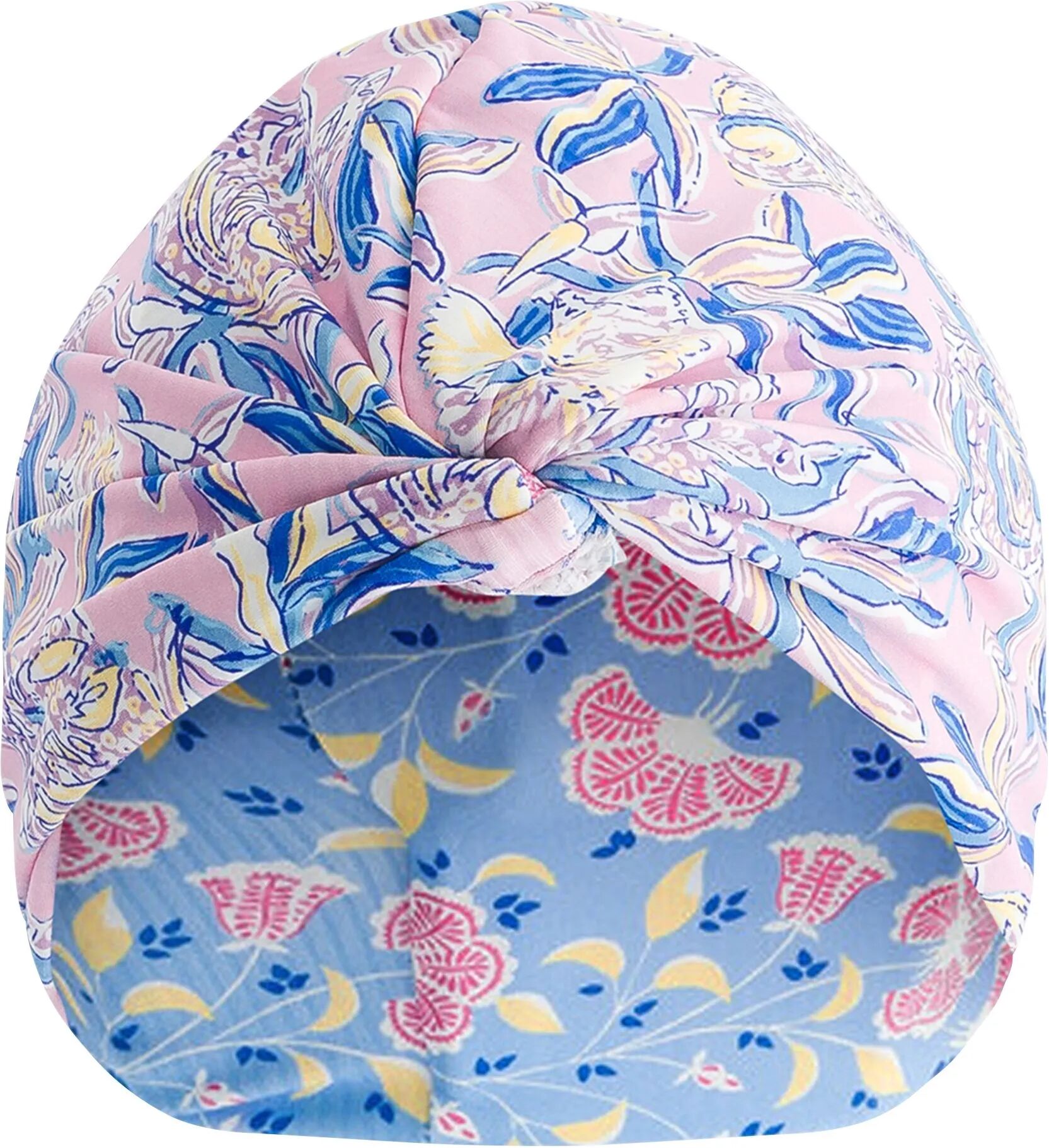 Louise Misha Bonnet de Bain Abina Fleuri Fibres Recyclées Bleu 9/12 mois
