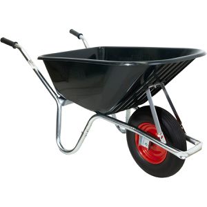 Trutzholm Schubkarre 41820, Tragkraft 250 kg, mit pannensicherer Bereifung, Kunststoffmulde, 100 Liter