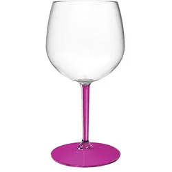 MONOUSO - Kelchglas Balloon Mehrweg Durable aus TT Fuß Fuchsie 580ml (6 Stück)