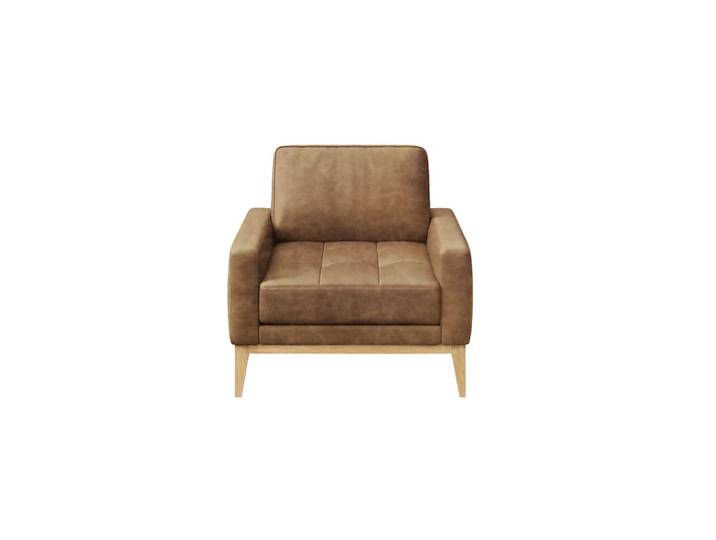 Fauteuil en cuir naturel caramell