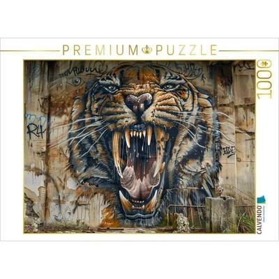 CALVENDO Puzzle Säbelzahntiger | 1000 Teile Lege-Größe 64x48cm Foto-Puzzle für glückliche Stunden