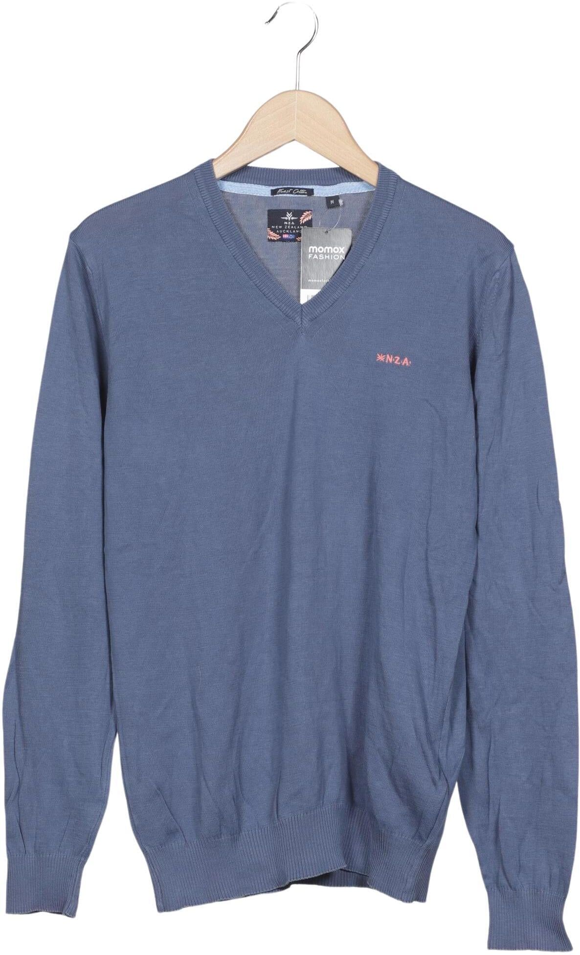 NZA NEW Zealand Auckland Herren Pullover, Blau, Gr. M, Baumwolle - Second Hand