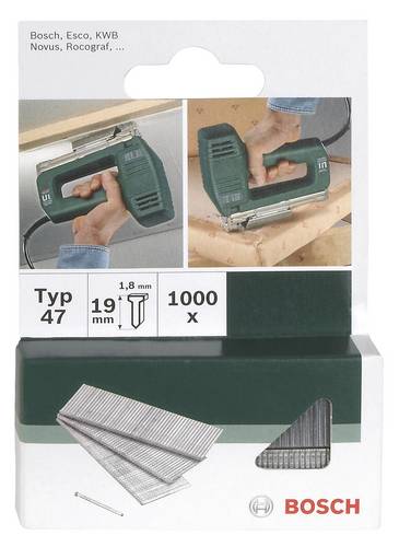 Bosch Accessories 2609255810 Tackernägel Typ 47 Produktabmessung, Länge 19mm 1000St.