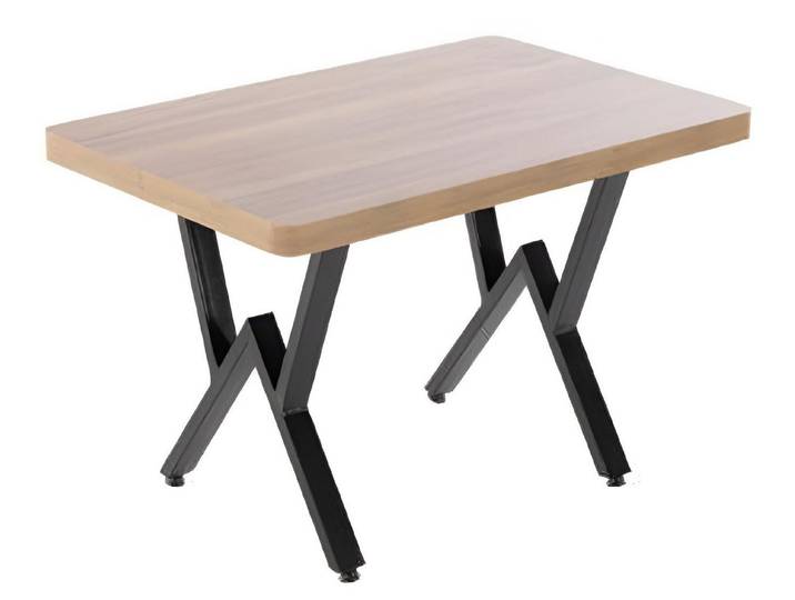 JVmoebel Couchtisch Stilvoller Couchtisch Holz mit schwarzen Metallbeinen Zuhause, Made in Europa
