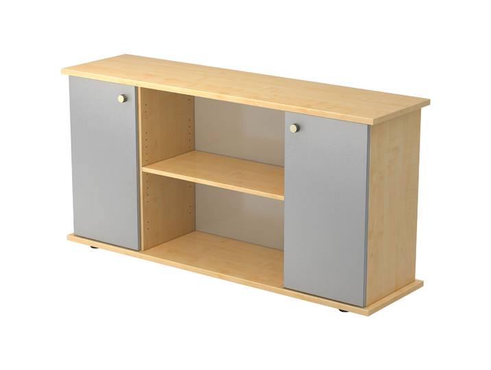 Sideboard Office Silber, Ahorn Holzwerkstoff B 166.1 H 84 cm - Sideboard