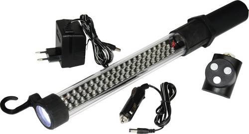 HP Autozubehör 28368 60+17LED Akku Arbeitsleuchte LED LED-Stablampe akkubetrieben, über Steckernetzteil, mit KFZ-Stecker 5W 110lm