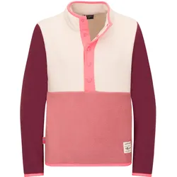 Trollkids Kinder Flekkefjord Fleecepullover - 140 - frozen berry/sandstone