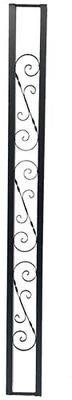 Superior Aluminum Series 6E Decorative Columns Flat - Twisted Double S Scroll - Black