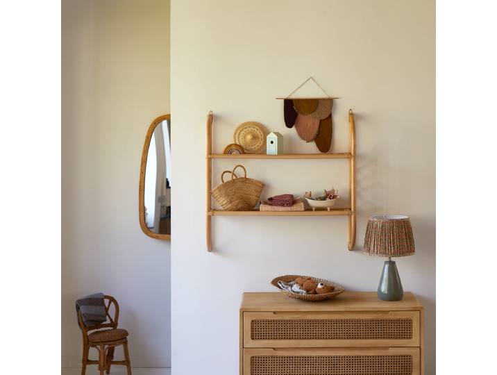 Kinder-Wandregal aus Rattan Vintage Rattan - Natur - Rattan