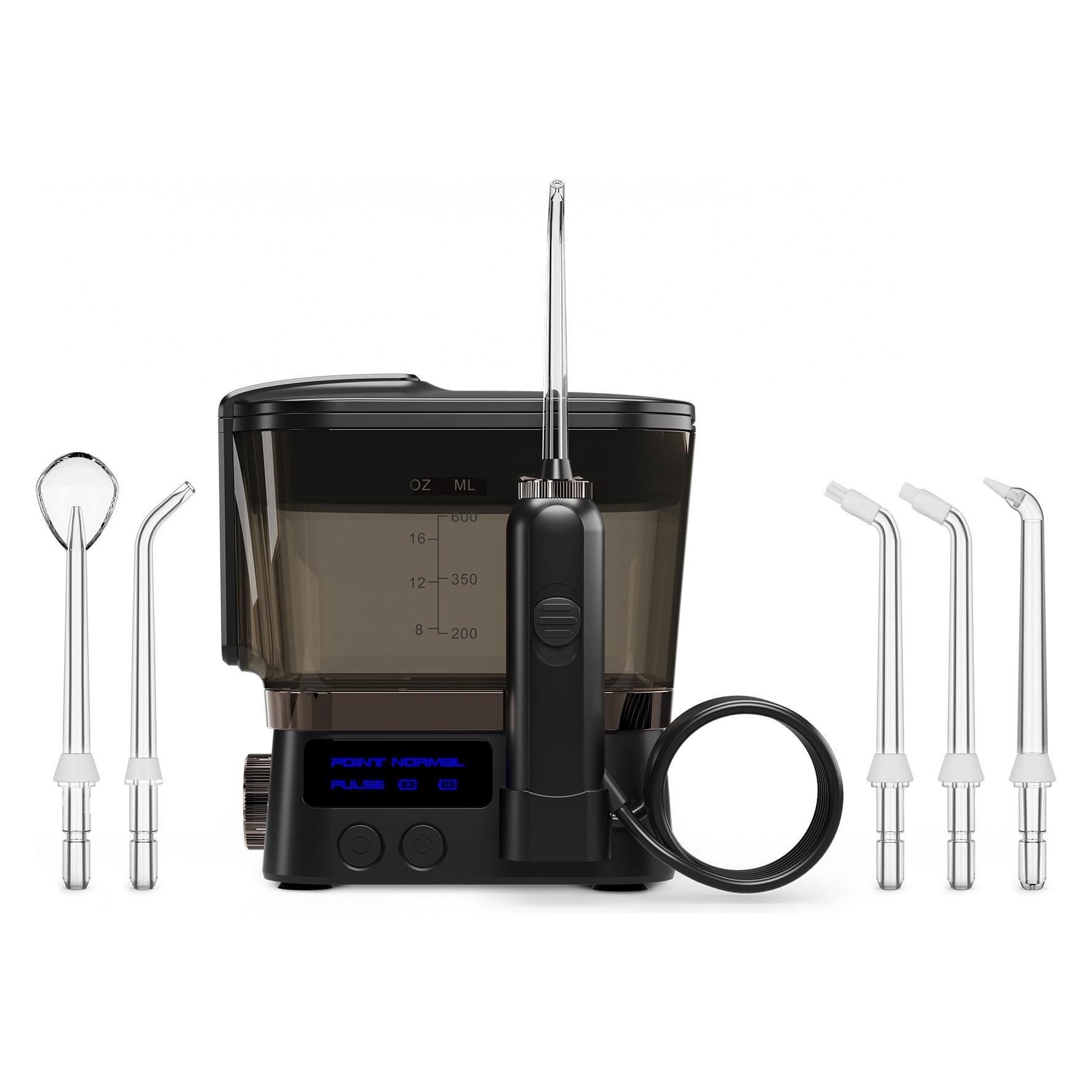 Truelife AquaFloss Station F300 schwarz / Munddusche / 3 Modi / 600 ml / 6 Düsen (TLSFMAFSF30BA)
