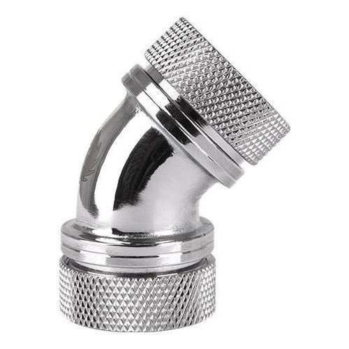 Thermaltake Pacific PETG Tube 45-Degree dual compression 16mm OD - Chrome