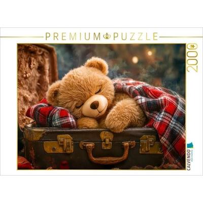 CALVENDO Puzzle Dieser Koffer ist ein toller Schlafplatz | 2000 Teile Lege-Größe 90x67cm Foto-Puzzle für glückliche Stunden