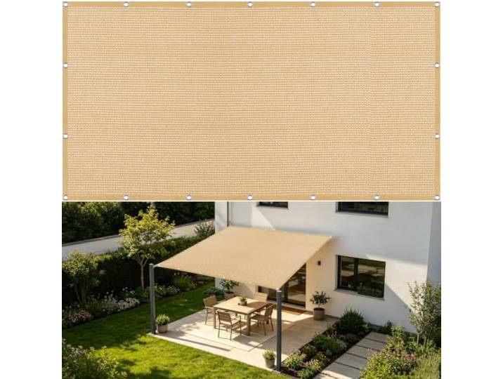 Segel Baldachin Atmungsaktiv Beschattungsnetz 4.1x4.5m Sandgelb Atmungsaktiv Sonnenschutz Sunsegel Atmungsaktiv Segeltuch Für Gewächshaus Pergola