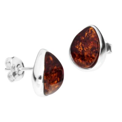 Paar Ohrstecker OSTSEE-SCHMUCK "- Enela - Silber 925/000 - Bernstein" Gr. 11, silber (silber 925, silberfarben, weiß), Ohrringe, Damen, 11, Silber 925 (Sterlingsilber)