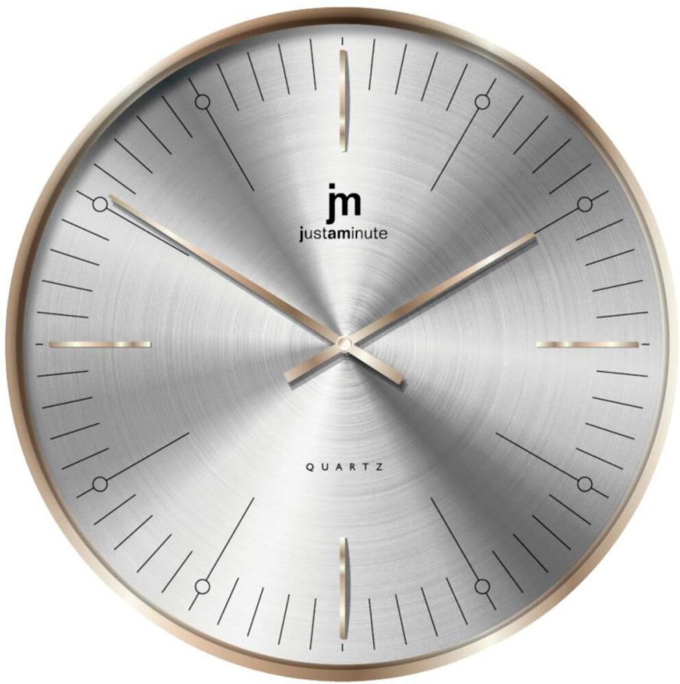 Wanduhr CHRISTOFFEL "Wanduhr Lowell", beige (beige, silberfarben), Wanduhren, Wanduhr