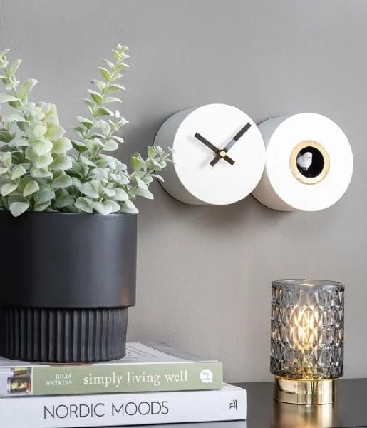 Karlsson Scandinavische Analoge Quartz Wandklok - Wit