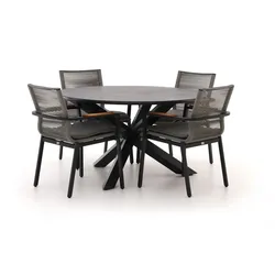 Bellagio Marudo/Lodola ø 130 cm Gartenmöbel-Set 5-teilig Stapelbar