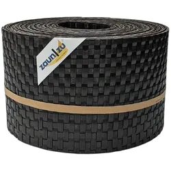 zaun zu® Sichtschutzstreifen Rattan für Doppelstabmatten UV-beständig Dunkelbraun 10x 2,55m