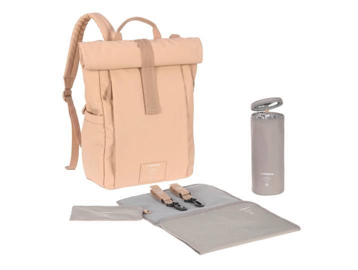 Lässig Wickelrucksack, Hellrosa, 14.5x42x29 cm, Baby on Tour, Kinderwagen, Wickeltaschen & Wickelrucksäcke