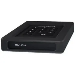 Glyph SecureDrive+ Keypad, 2TB Encrypted SSD Drive with Keypad, Bus-powered, USB 3.2 Gen1, USB-C & Thunder (2 TB), Externe SSD, Schwarz