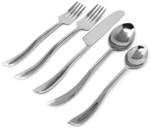Vivience Service for 4 - Dishwasher Safe 20 Pc Flatware Set with Swiveled Handles