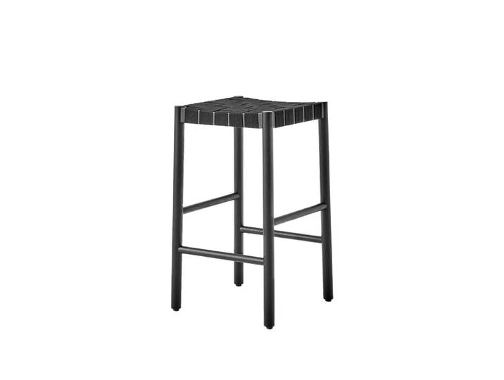 &Tradition Betty TK7 Barhocker Black, Leinenbandsitz schwarz geflochten
