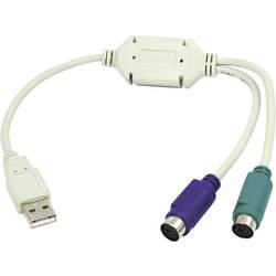 LogiLink USB 1.1 Anschlusskabel [1x USB 1.1 Stecker A - 2x PS/2-Buchse] LogiLink - Tastatur- / Maus-Adapter - PS/2 (W) 15.00 cm AU0004A