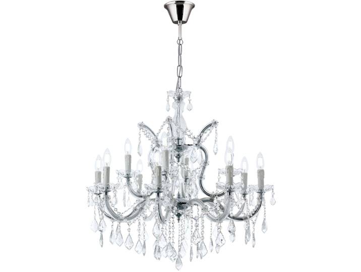 Briamond Pendellampe Theresa silber Stahl/ K9 Kristall B 78 cm