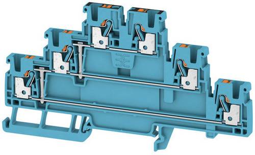 Weidmüller 2428850000 Dreistock-Durchgangsklemme 5.1mm Zugfeder Blau 25St.