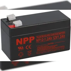 NPP NP12-1.2 AGM Akku 12V 1,2Ah – passend für Alarm, Notlicht & Steuerung