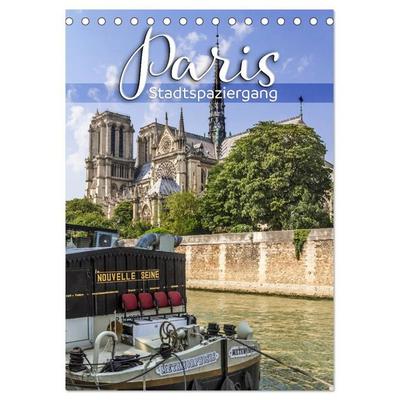 PARIS Stadtspaziergang (Tischkalender 2027 DIN A5 hoch), CALVENDO Monatskalender