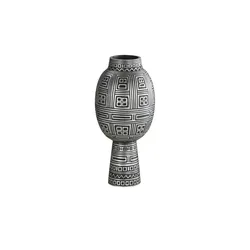 HOME STORY Deko Vase   ¦ schwarz ¦ Polyresin (Kunstharz) ¦ Maße (cm): H: 51  Ø: 23.5