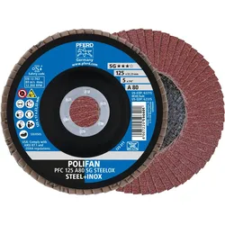 PFERD TOOLS POLIFAN Fächerscheibe PFC konisch SG STEELOX Stahl/Edelstahl - 67708125