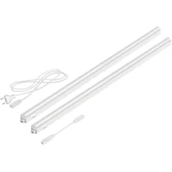 ledscom.de LED Unterbau-Leuchten Rigel, je 87,3cm, je 1118lm, weiß, 2er Set