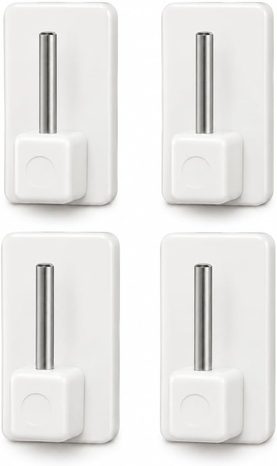 Vemera Zelfklevende haken, 4 stuks, wit, klein