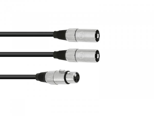 Omnitronic Audiokabel XLR naar XLR, 1 meter, zwart (30225204)
