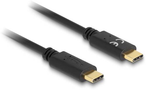 Delock USB-Ladekabel USB-C Stecker, USB-C Stecker 0.15m Schwarz 85356