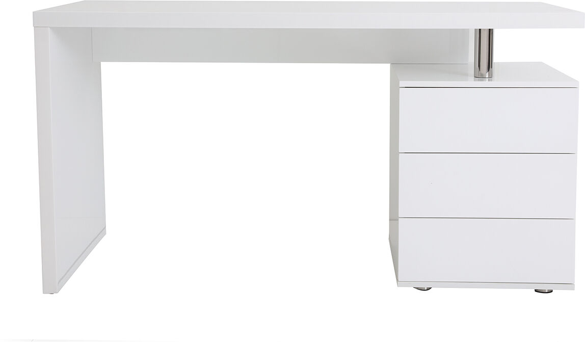 Miliboo Design-Schreibtisch CALIX Weiß, 3 Schubladen