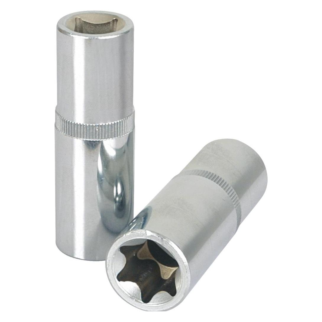 KS Tools Werkzeuge-Maschinen GmbH 1/2 CHROMEplus Torx-E-Stecknuss, lang, E11, auf Hänger (15 mm) (918.1762-E)