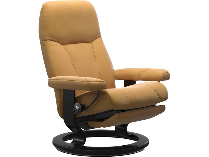 Relaxsessel, Gelb (Honey Paloma), 76x100x74 cm, Leder BATICK & PALOMA, Elektrisch Verstellbar, Stressless