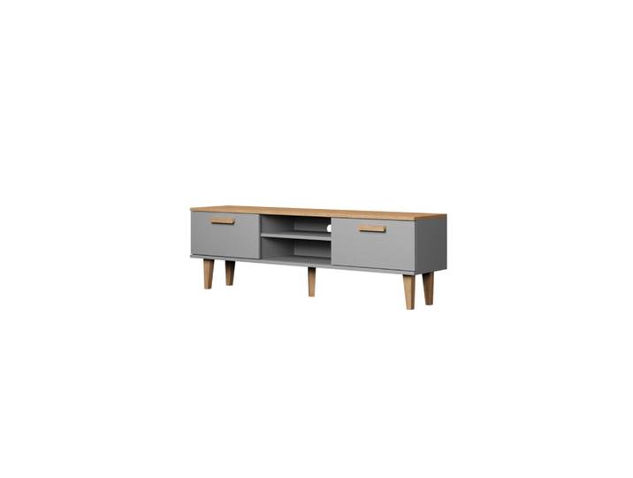 Raumhirsch Furniture Lowboard Denver II, Grau, Rechteckig, 160x47x35 cm, Wohnzimmer, TV Möbel, Lowboards, Lowboards stehend